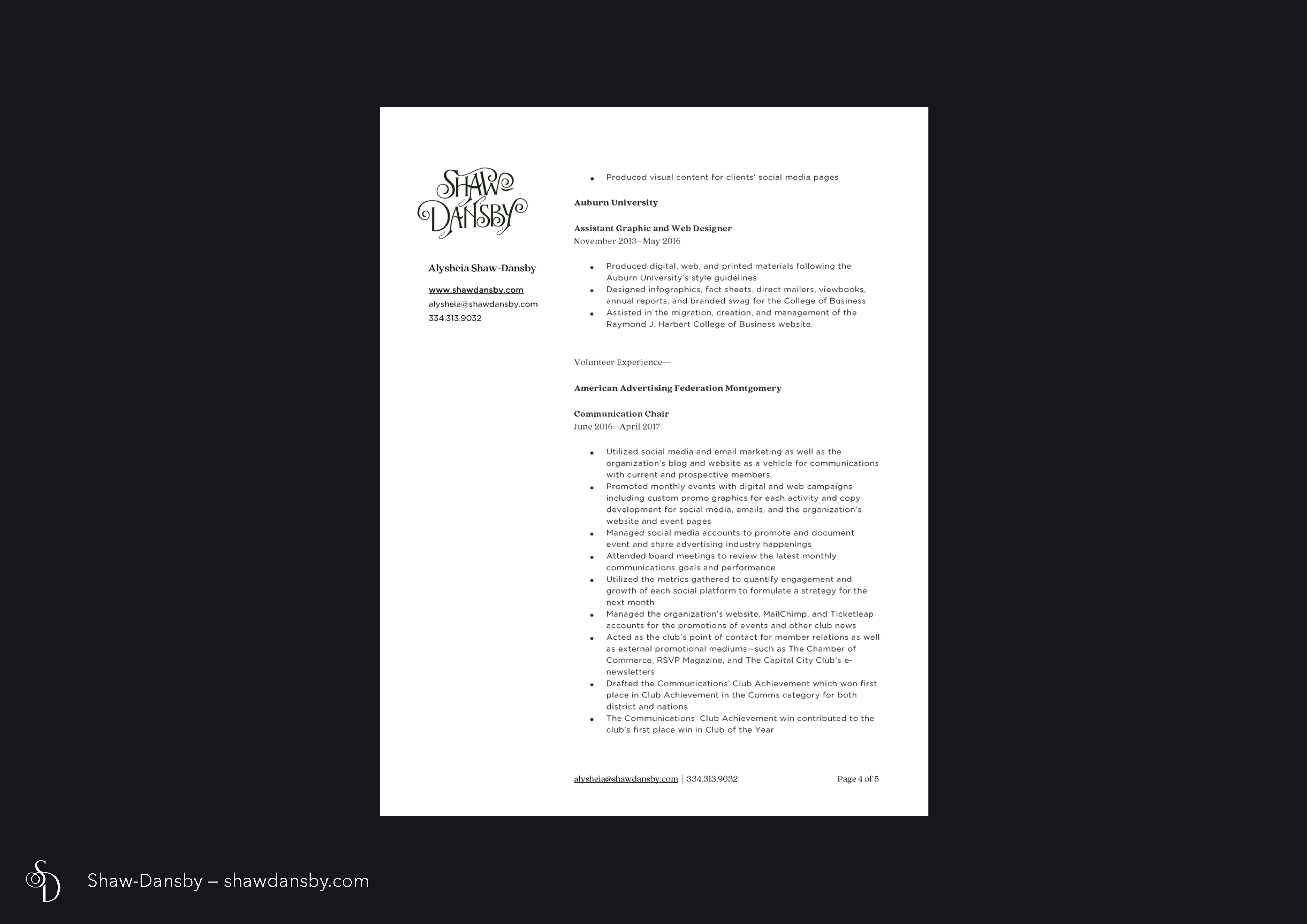 Shaw-Dansby Resume 4